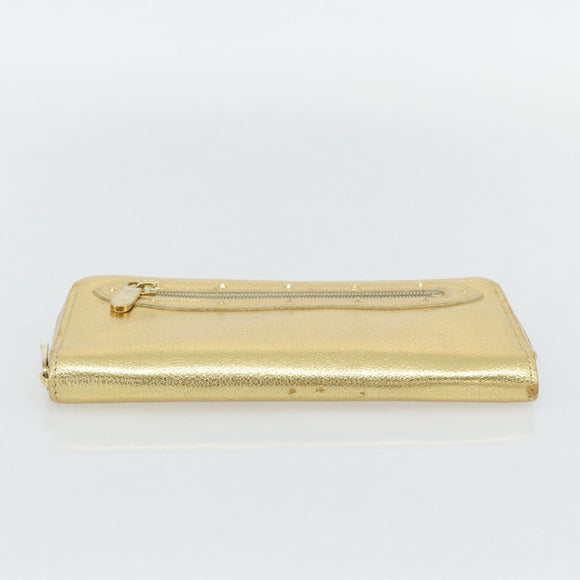 LOUIS VUITTON Zippy Wallet Lange Portemonnee Suhari Goud M95569 LV Auth 182314A