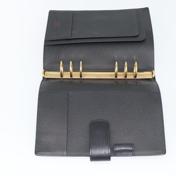 LOUIS VUITTON Epi Agenda GM Day Planner Omslag Zwart R20212 LV Auth 182317V