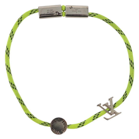 LOUIS VUITTON LV Fluo Bracelet metal Yellow Silver MP2143 LV Auth 182320V