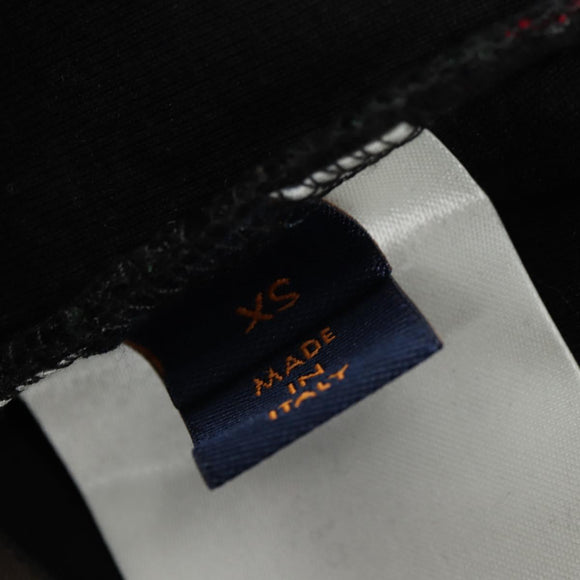 LOUIS VUITTON Poppys Hoodie Virgil Abloh Velor XS Black Red LV Auth 182323SM