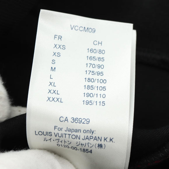 LOUIS VUITTON Poppys Hoodie Virgil Abloh Velor XS Black Red LV Auth 182323SM