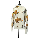 LOUIS VUITTON New Walkers Print Hoodie Virgil Abloh Cotton M Ivory Auth 182324SM-1