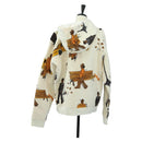 LOUIS VUITTON New Walkers Print Hoodie Virgil Abloh Cotton M Ivory Auth 182324SM-2