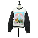 LOUIS VUITTON Crew Neck Sweatshirt Cotton XS White LV Auth 182327SM-1