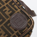 FENDI Zucca Canvas Umhängetasche Schwarz Braun Auth 182351-17
