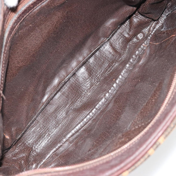 FENDI Zucca Canvas Umhängetasche Schwarz Braun Auth 182351