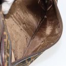 FENDI Zucca Canvas Umhängetasche Schwarz Braun Auth 182351-12