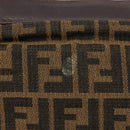 FENDI Zucca Canvas Umhängetasche Schwarz Braun Auth 182351-3