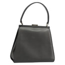 GUCCI Hand Bag Leather Black Silver 000 2046 0300 Auth 182352-1