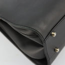 GUCCI Hand Bag Leather Black Silver 000 2046 0300 Auth 182352-11