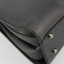 GUCCI Hand Bag Leather Black Silver 000 2046 0300 Auth 182352-13
