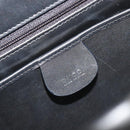 GUCCI Hand Bag Leather Black Silver 000 2046 0300 Auth 182352-15