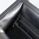 GUCCI Hand Bag Leather Black Silver 000 2046 0300 Auth 182352-19