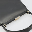GUCCI Hand Bag Leather Black Silver 000 2046 0300 Auth 182352-6