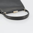 GUCCI Hand Bag Leather Black Silver 000 2046 0300 Auth 182352-7