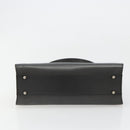 GUCCI Hand Bag Leather Black Silver 000 2046 0300 Auth 182352-9