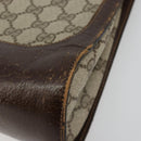 GUCCI GG Supreme Schoudertas PVC Beige Goud Auth 182353-14