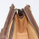 GUCCI GG Supreme Schoudertas PVC Beige Goud Auth 182353-22