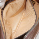 GUCCI GG Supreme Schoudertas PVC Beige Goud Auth 182353-25