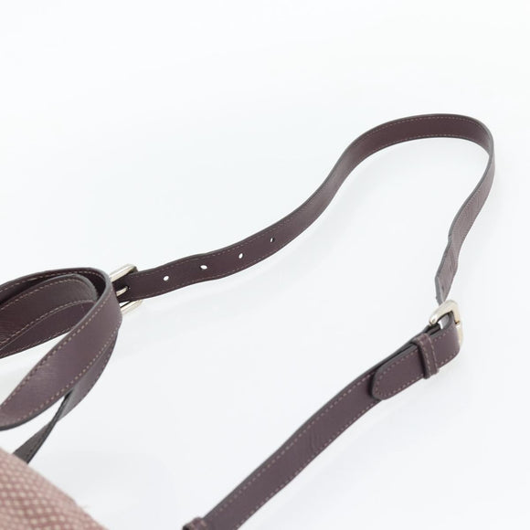PRADA Handtasche Canvas 2way Rot Silber Auth 182354