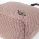 PRADA Handtasche Canvas 2way Rot Silber Auth 182354-9