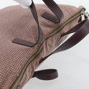 PRADA Handtasche Canvas 2way Rot Silber Auth 182354-6