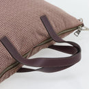 PRADA Handtasche Canvas 2way Rot Silber Auth 182354-7