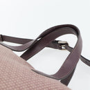 PRADA Handtasche Canvas 2way Rot Silber Auth 182354-14