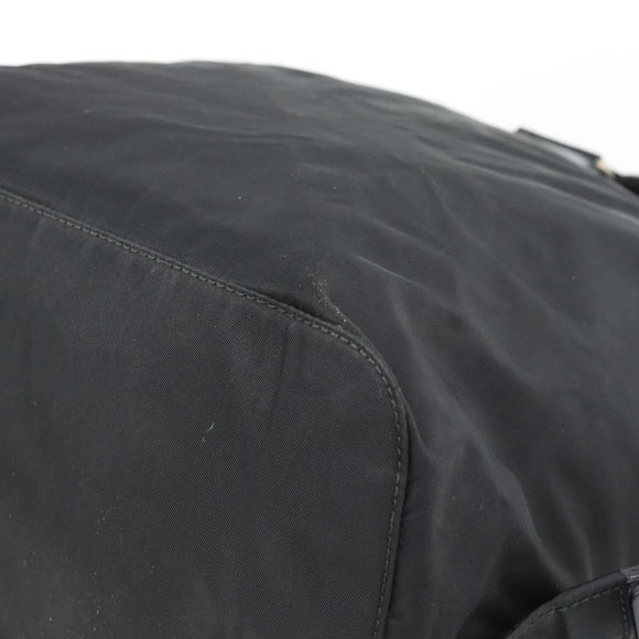 PRADA Backpack Nylon Black Silver Auth 182355