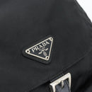 PRADA Backpack Nylon Black Silver Auth 182355-17
