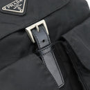 PRADA Backpack Nylon Black Silver Auth 182355-18