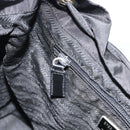 PRADA Backpack Nylon Black Silver Auth 182355-23