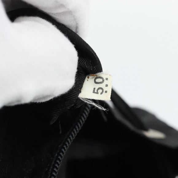PRADA Backpack Nylon Black Silver Auth 182355