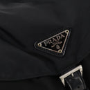 PRADA Backpack Nylon Black Silver Auth 182356-20