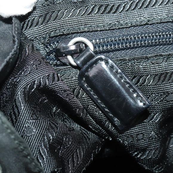 PRADA Backpack Nylon Black Silver Auth 182356