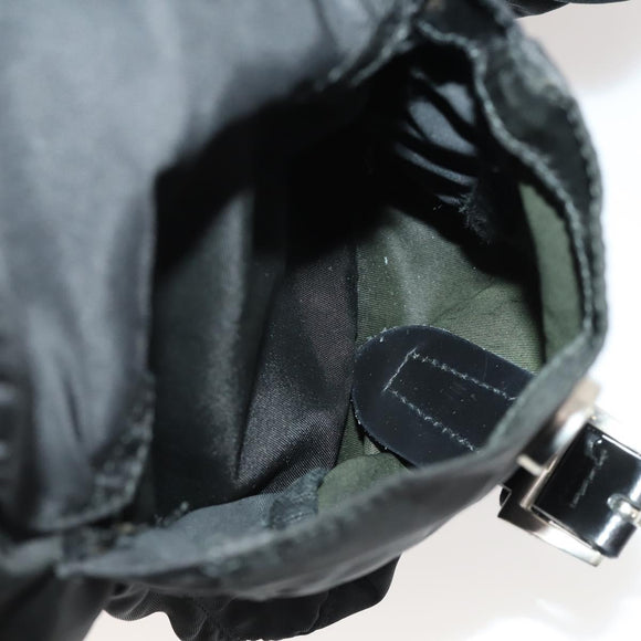 PRADA Backpack Nylon Black Silver Auth 182356