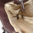 PRADA Handtasche Canvas Leder 2-Wege Beige Silber Auth 182357-18