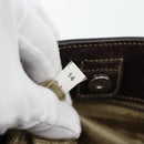 PRADA Handtasche Canvas Leder 2-Wege Beige Silber Auth 182357-21