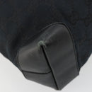GUCCI GG Canvas Tote Bag Black Silver 019 0402 Auth 182358-16