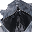 GUCCI GG Canvas Tote Bag Black Silver 019 0402 Auth 182358-19