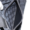 GUCCI GG Canvas Tote Bag Black Silver 019 0402 Auth 182358-22