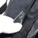 GUCCI GG Canvas Tote Bag Black Silver 019 0402 Auth 182358-12