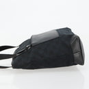 GUCCI GG Canvas Tote Bag Black Silver 019 0402 Auth 182358-4