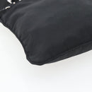 PRADA Schoudertas Nylon Zwart Zilver Auth 182359A-14