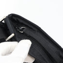 PRADA Schoudertas Nylon Zwart Zilver Auth 182359A-10