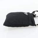 PRADA Schoudertas Nylon Zwart Zilver Auth 182359A-4