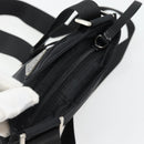 PRADA Schoudertas Nylon Zwart Zilver Auth 182359A-6