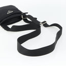 PRADA Schoudertas Nylon Zwart Zilver Auth 182359A-7