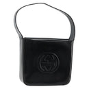 GUCCI Shoulder Bag Patent leather Black Silver 000 1013 0506 Auth 182360-1