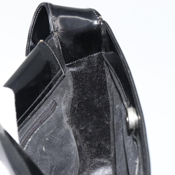GUCCI Shoulder Bag Patent leather Black Silver 000 1013 0506 Auth 182360